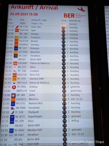 Berlin Brandenburg Airport, Timetable